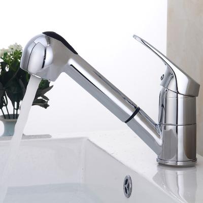 China High Quality Metered Faucets Basin Faucet Pull Down Fashion Single Lever Hand Shower Pull Out Faucet for sale