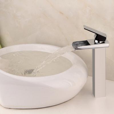 China Metered Faucets Plating Single Hole High Sink Toilet Faucet Bathroom Vintage Bathroom Vanity Faucet for sale