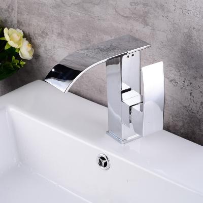 China Metered Faucets Step Down Cold Matte Silver Bathroom Mixer Sink Faucet Gold Bathroom Basin Faucet for sale