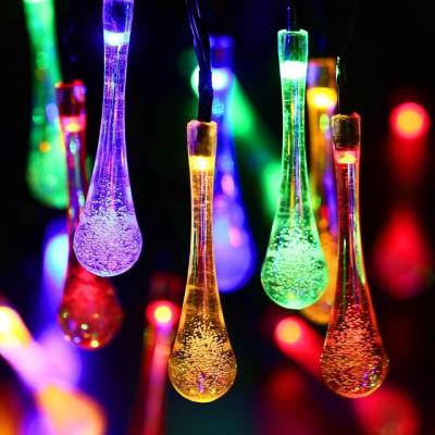 China Outdoor Led 60 Bulb Holiday Outdoor Decorative Christmas String Solar Garden Light for sale