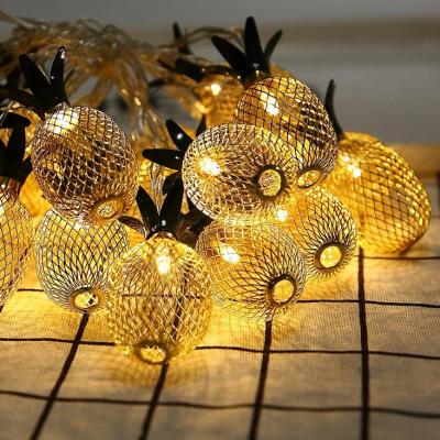 China Garden Solar Pineapple Decoration Light Outdoor Hanging White String 20/30/60 for sale