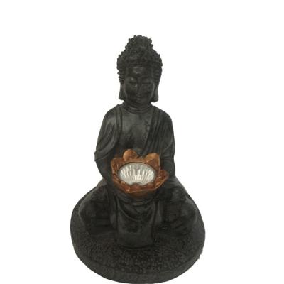 China Outoors Led Outdoor Waterproof Decorative Statue Resin Buddha Solar Garden Light for sale