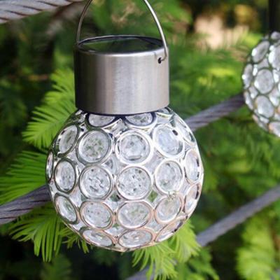 China Waterproof Decorative Powered Outdoor Garden Cavity Ball Hanging Color Changing Led Solar Light for sale