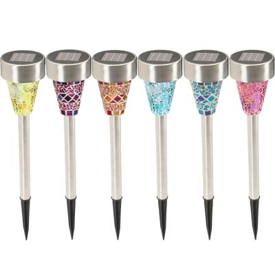 China Garden Led Mosaic Garden Solar Stick Light Lamp for sale