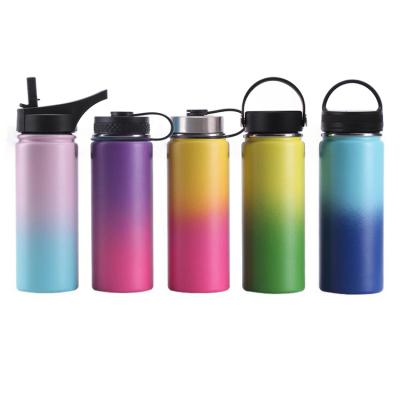 China Sustainable aqua flask tumbler Wide Mouth Vacuum Insulated Double Wall Stainless Steel Thermos Water Bottle/Flask for sale