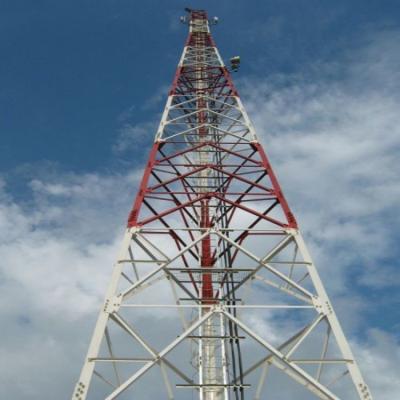 China Self Supporting Telecom Tower 3 Legs Triangular Angle Steel Lattice Tower for sale