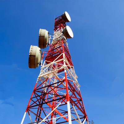 China A36 Astm 60 M Meters 4 Legged Steel Microwave Communication Tower 50 Ft Self Supporting Tower for sale