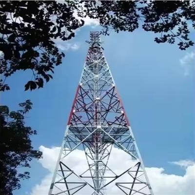 China 50m Microwave Antenna Self Supporting Tower Lattice Design 3 Legged Telecommunication Steel Tower for sale