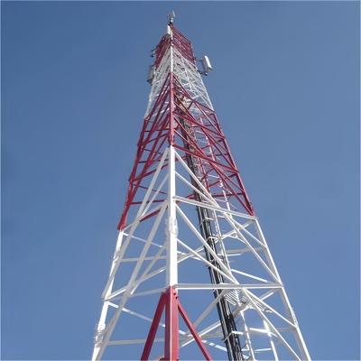 China 40 Meter Shelter Telecommunication Tower  3 Legged Angular Steel Tube Tower for sale