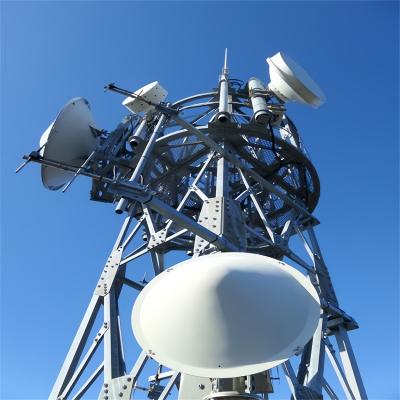 China 40 Meter Telecom Tower Manufacturer Working platform Antenna Radio 3 Legged Angular Steel Tower for sale