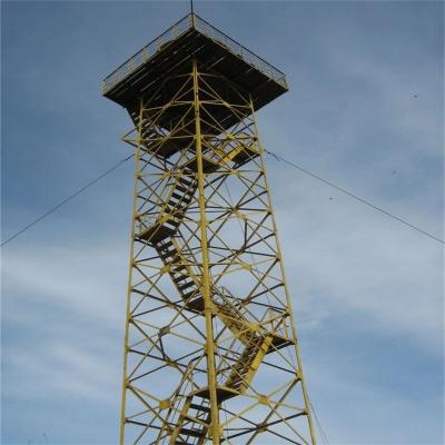 China Hot Dip Galvanized 4 Leg Guard Tower Winkel Stahluhr Feuerbeobachtungsturm zu verkaufen