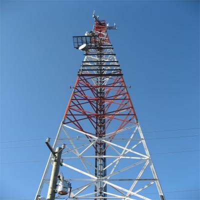 China 3 poten hoekige stalen toren 20M -65 M mast pylon ijzer Telecommunicatie hoekige toren Te koop