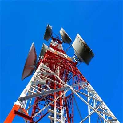 China 20m 40m 45m 50m Four Leg Steel Mast Gsm Cellular Telecommunication Bts Antenna Communication Tower for sale