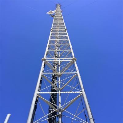 China 3 Legged Tubular Crank Up Antenna Tower Telecom Steel Tower  50m 60m 65m for sale