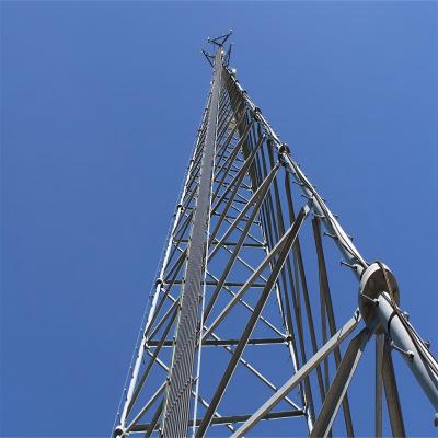 China Gsm Base Station Vhf Uhf Radio Communication Antenna 3 Legged Tubular Steel Tower for sale