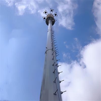 China 4g 5g Wireless Microwave Monopole Telecom Tower With Flangle 5m 12m 36m 45m 55m Meters for sale