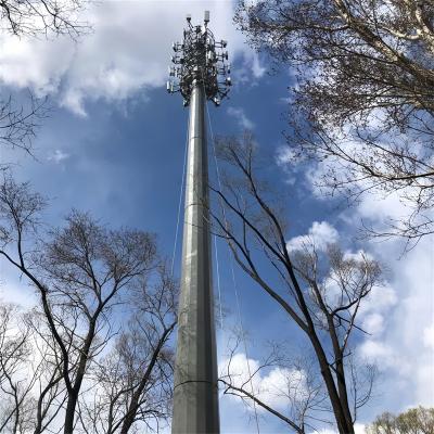 China Galvanized Steel Monopole Telecommunications Tower Q345B/A572 120km/H Wind Speed for sale