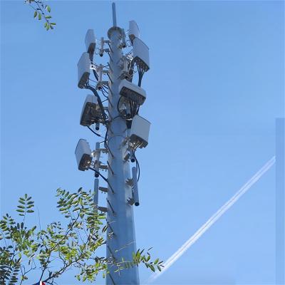 China High Self Supporting Round Pole Monopole Steel Tower Gsm Communication Mast Tower 20m 30m 40m for sale