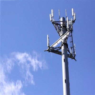 China 30m 35m 40m Galvanized 4g /5g Cell Sites Monopole Cell Phone Tower Signal Microwave for sale