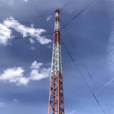 China Radio 4g 5g Isp Carbon Steel Communication Lattice Guy Mast Tower Triangular for sale