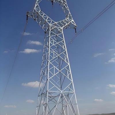 China 33KV To 110KV Power Transmission Tower Angle Iron Tower 30-180 km/h Wind Speed for sale