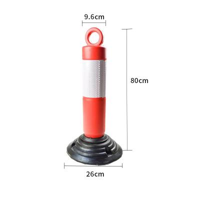 China Hot-selling Roadway Safety Transportation Equipments Lane Dividing PE Traffic Warning Post With Rubber Base for sale