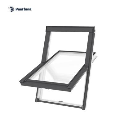 China Residential Aluminum Horizontal Pivoting Revolving Magnetic Screen Window for sale