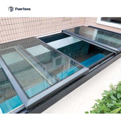 China Shatterproof And Hurricane Proof Contemporary Aluminum Sliding Roof Skylight Window For House for sale