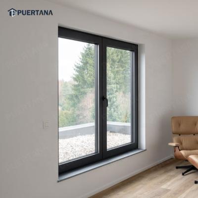 China Contemporary Luxury Thermal Triple Windows Cutout Aluminum Window Pane Glazed Windows High Quality German Style Windows Casement for sale