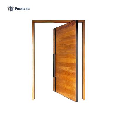 China Sound Insulation Foshan Manufacture 180 Degree Hinge Pivot Solid Wood Door for sale