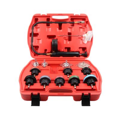 China 00000 Automotive Cooling System Tester Pressure Gauge and Water Tank Leak Detector Aluminum Alloy Gasket 14 Sets for sale