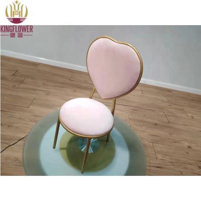 China Wholesale Durable Heart Shaped Hotel Chair Stainless Steel Banquet Dining Restaurant Party Children Kids Chair for sale