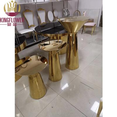 China Modern Bar Table Bar Set Round Stainless Steel High Top Adult Bar Table for sale