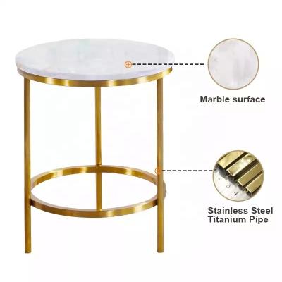 China Chinese Luxury Gold Corner Coffee Table Stainless Steel Tea Table Set for sale