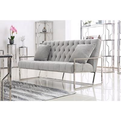 China Chesterfield SOFA Modern and Simple Metal Sofa Frame Designs Extended Steel Frame Steel Pipe Sofa Set for sale