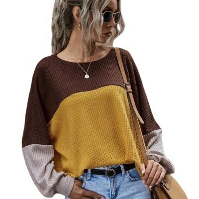 China Anti-wrinkle lower price women loose drop shoulder long sleeve loose sweater for ladies for sale