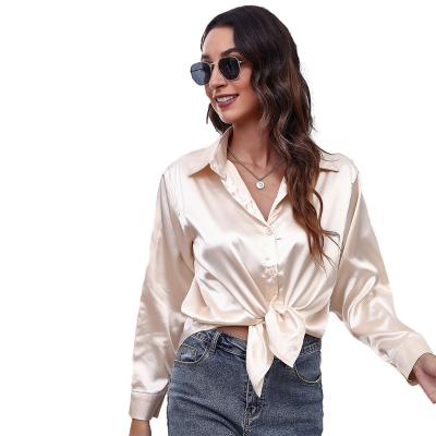 China Wholesale High Quality Anti-pilling Blouse Ladies Long Sleeve Elegant Shirt Office Tops for sale