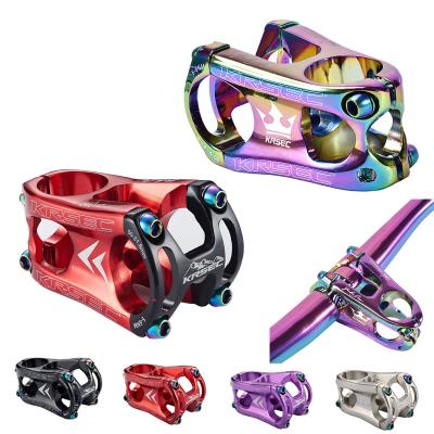 China KRSEC MTB Aluminum Alloy Short Stem 50mm Ultralight CNC Aluminum Alloy Mountain Bike Stem 31.8*28.6mm Bicycle Handlebar Stem for sale