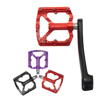 China KRSCT Mtb Road Mountain Bike Rainproof Ratio Widened Folding Pedal Aluminum Alloy Anti-Slip Joint CNC Folding Pedal Clips Pedal For Bicycle for sale