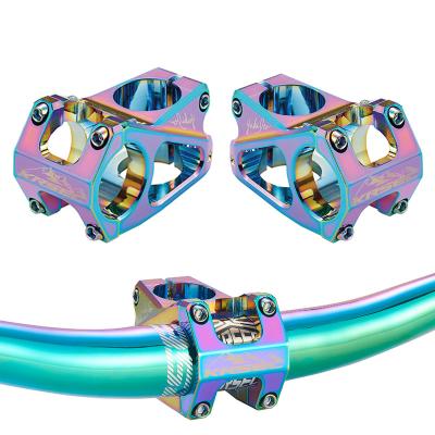 China Rainbow 45mm 28.6*31.8mm CNC Alloy Short Stem Slope/AM/DH KRSEC Full Cycle Mtb Bicycle Handlebar Hollow Stem for sale