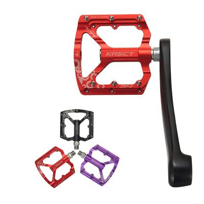 China KRSCT Mtb Pedal CNC Aluminum Alloy Anti-Skid Rain Seal Supporting Road Mountain Bike Bicycle Non-Slip Widened Folding Pedal for sale