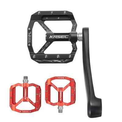 China KRSEC MTB Anti-Slip Pedal Alloy Wide-face Aluminum Bicycle Pedal Sealed Sustaining Road Mountain Bike Pedal for sale