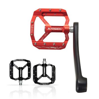 China KRSEC Anti-Skid Bicycle Pedal Ultra Light CNC Aluminum Alloy Supporting Road Mountain Bike Non-Slip Pedal MTB Pedal for sale