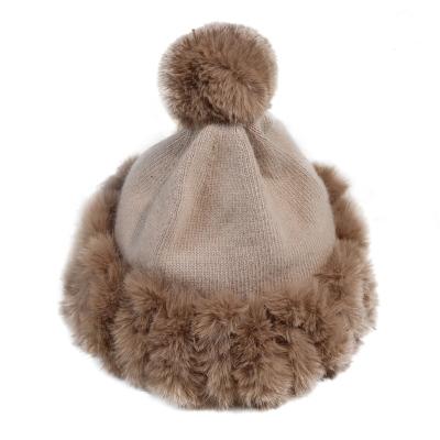 China JOINT Heavy Plush Winter Balaclava Knitted Hat For Men Women for sale