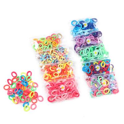 China 50pc Eco - Friendly Soft Mini Elastic Bands For Kid Braids Hair Multi Color for sale