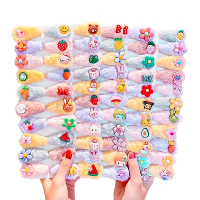 China 5pc package children's baby's headdress hair styling tool hairpin baby clip plush korean cute hairpin set for girls FJ-001 for sale