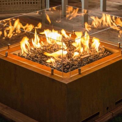 중국 Patio outdoor gas heaters wood fuel stove outdoor firepit corten steel fire pit 판매용