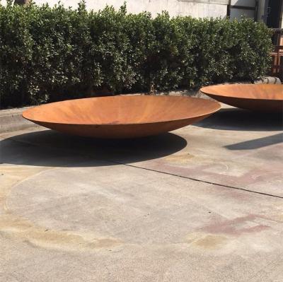 China Outdoor Small Decorative Corten Steel Cast Iron Bowl BBQ Fire Bowl en venta