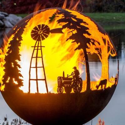 China Amazon Hot-selling Outdoor Animal Metal Ball Fire Pit for sale