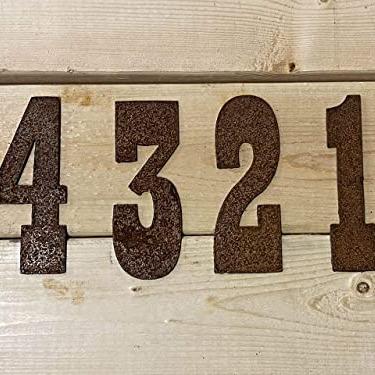 중국 Cor-Ten Steel Small Wall Metal Artwork Rusty Decorative Metal House Number For Doors 판매용